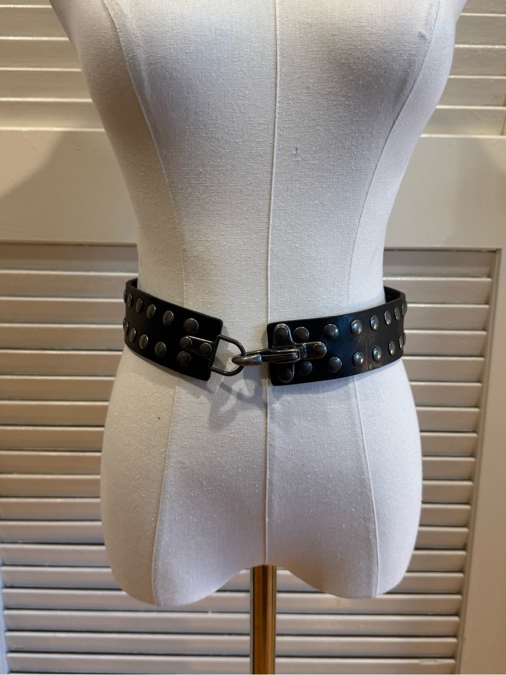 Black leather Twenty8Twelve by sienna miller silver studded waist belt